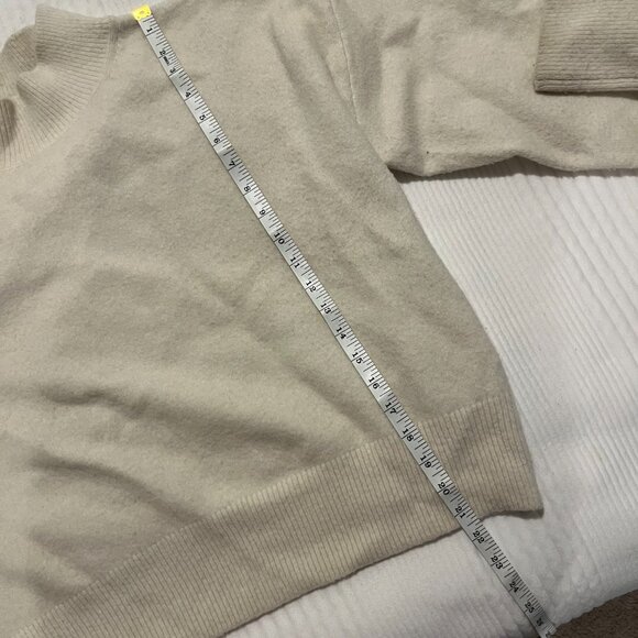 Cream Mock-neck Sweater M - Picture 8 of 13
